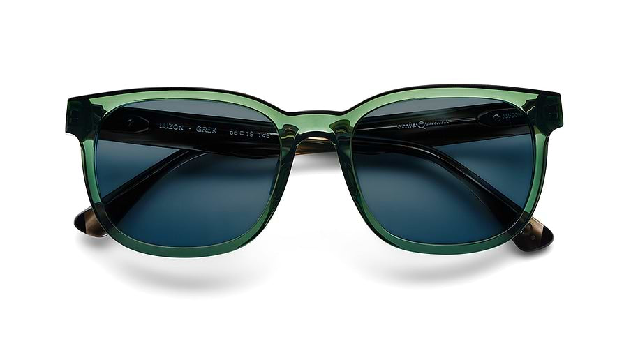Óculos de sol etnia barcelona luzon sun grbk verde rectangular masculino tamanho 55mm - Vista de detalhe