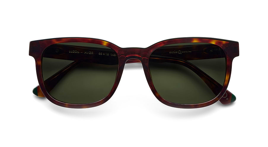 Óculos de sol etnia barcelona luzon sun hvgr havana rectangular masculino tamanho 55mm - Vista de detalhe