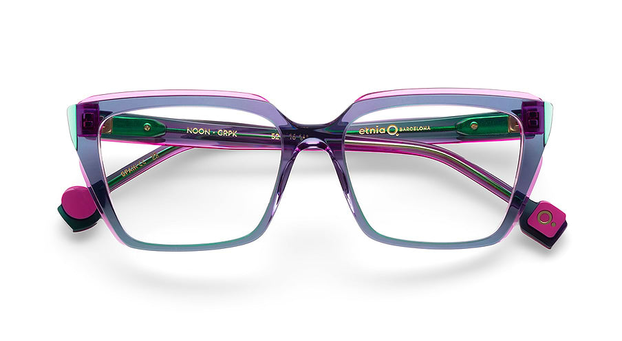 Lunettes de vue etnia barcelona noon grpk verde femenino taille 52mm - Vue détaillée