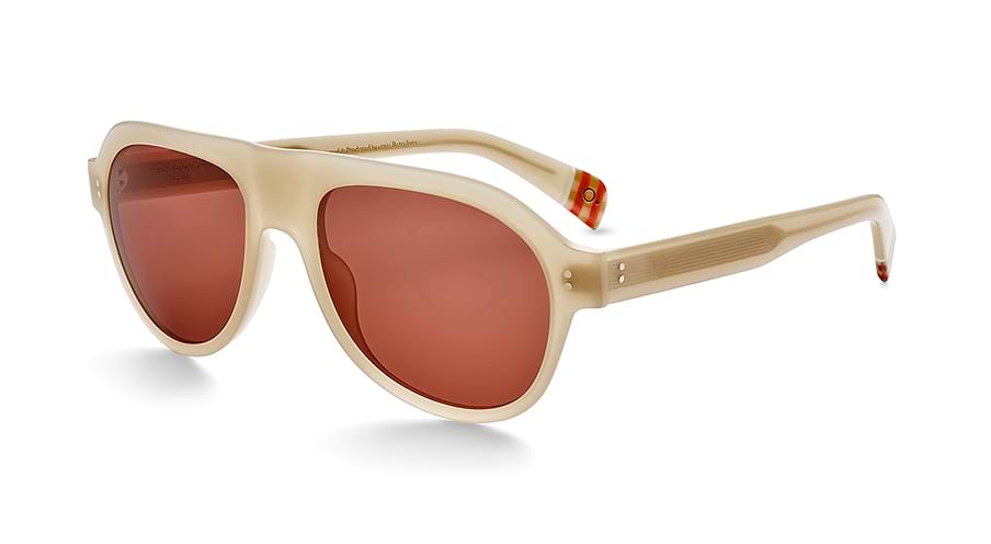 Óculos de sol etnia barcelona portbou sun bebr beige pilot unisex tamanho 55mm - Vista principal