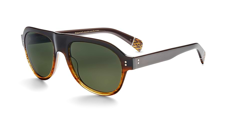 Óculos de sol etnia barcelona portbou sun hvgr havana pilot unisex tamanho 55mm - Vista principal
