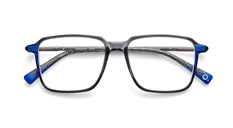 Óculos graduados etnia barcelona seligman bkbl negro masculino tamanho 53mm - Vista de detalhe