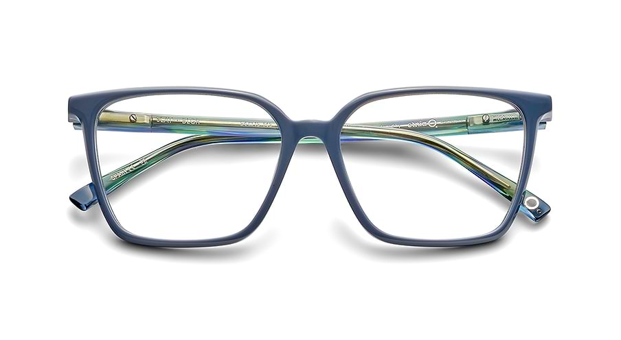 Óculos graduados etnia barcelona slay blgr azul femenino tamanho 54mm - Vista de detalhe