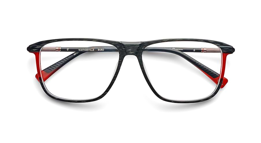 Óculos graduados etnia barcelona waynesville bkrd negro masculino tamanho 60mm - Vista de detalhe