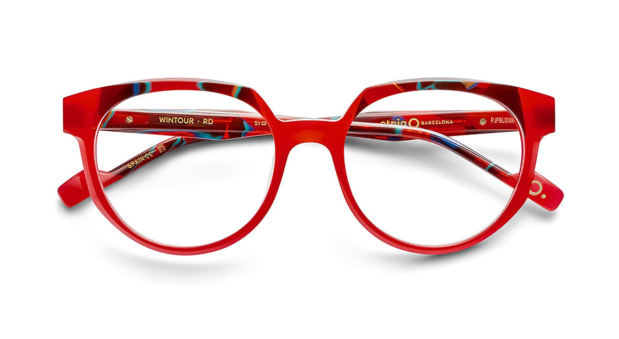 Prescription glasses etnia barcelona wintour rd rojo femenino size 51mm - Detailed view