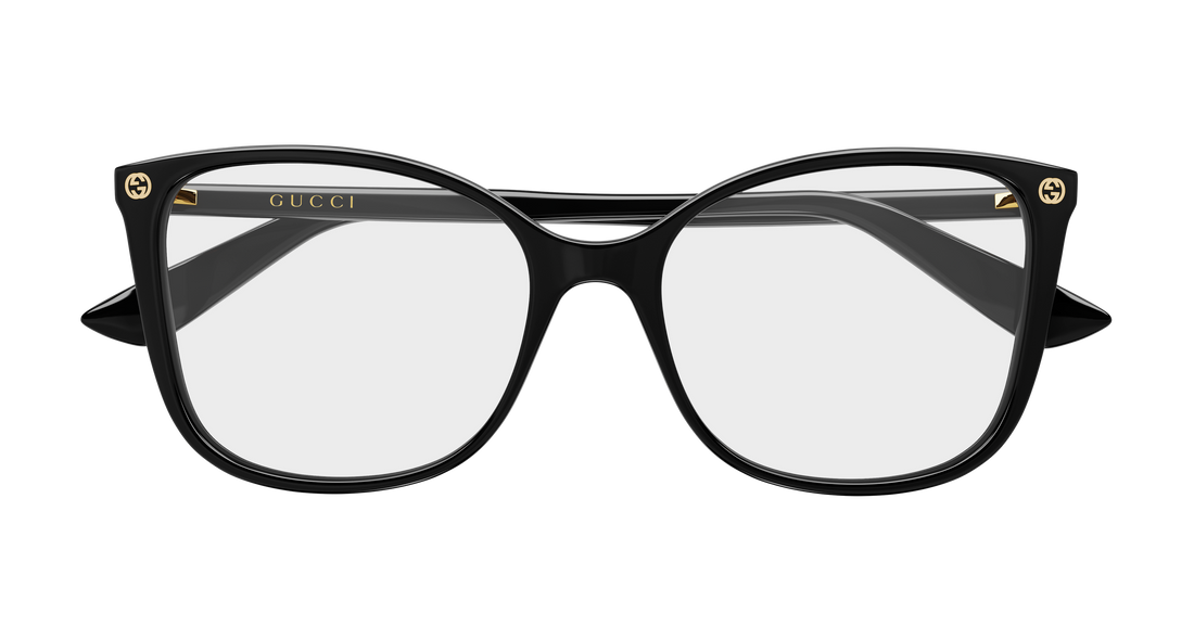 Occhiali da vista gucci gg0026o 008 negro cat eye femenino taglia 55mm - Vista dettagliata