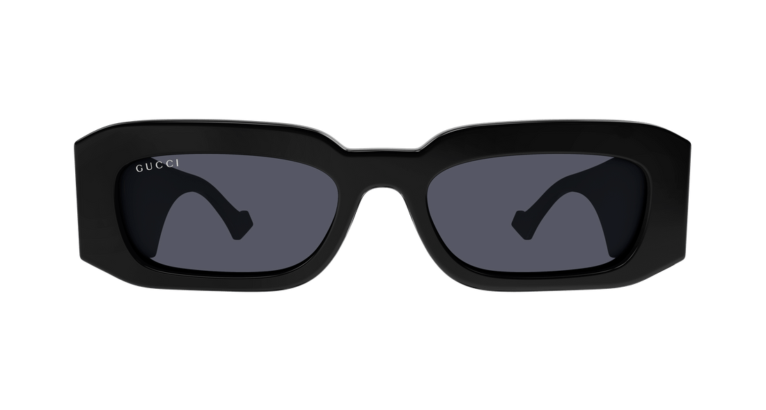 Óculos de sol gucci gg1426s 001 negro rectangular masculino tamanho 54mm - Vista de detalhe
