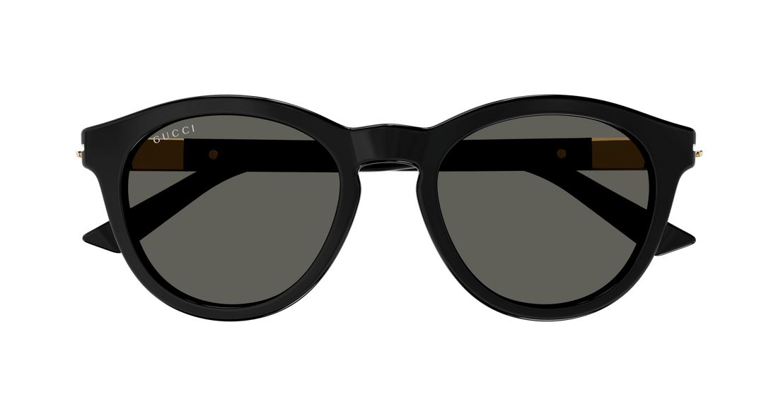 Óculos de sol gucci gg1501s 001 negro oval masculino tamanho 52mm - Vista de detalhe