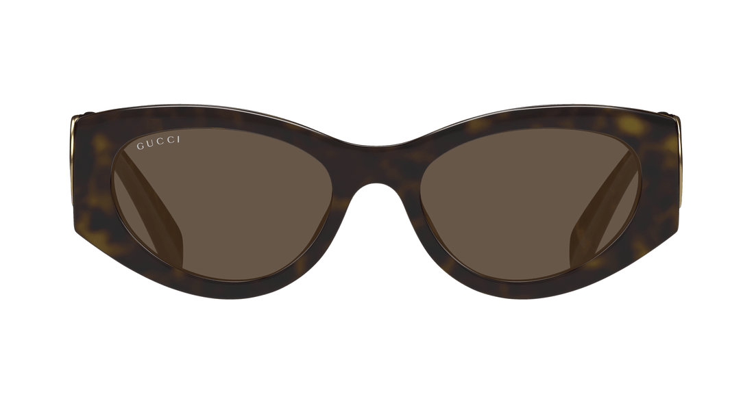 Occhiali da sole gucci gg1691s 002 havana cat eye femenino taglia 54mm - Vista dettagliata