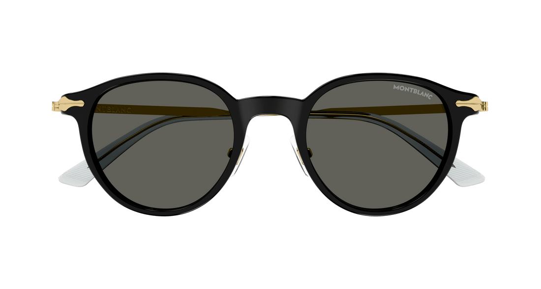Lunettes de soleil montblanc mb0362s 001 negro round/oval/panthos masculino taille 49mm - Vue détaillée