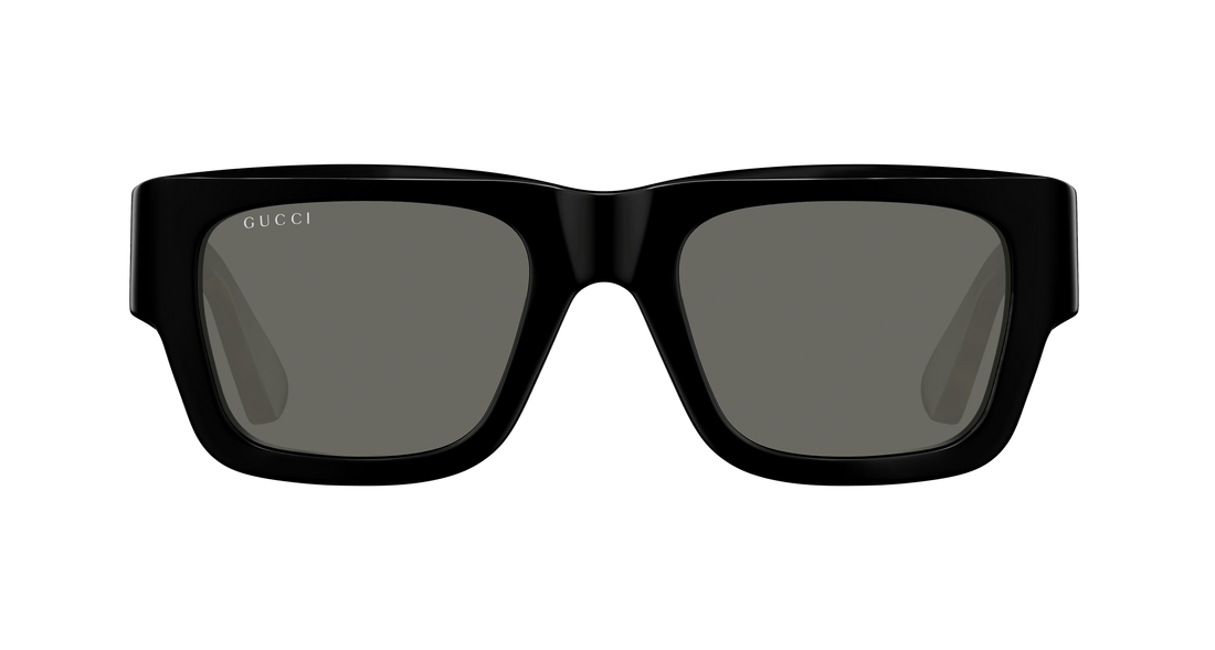 Occhiali da sole gucci gg1668s 001 negro rectangular / squared masculino taglia 52mm - Vista dettagliata