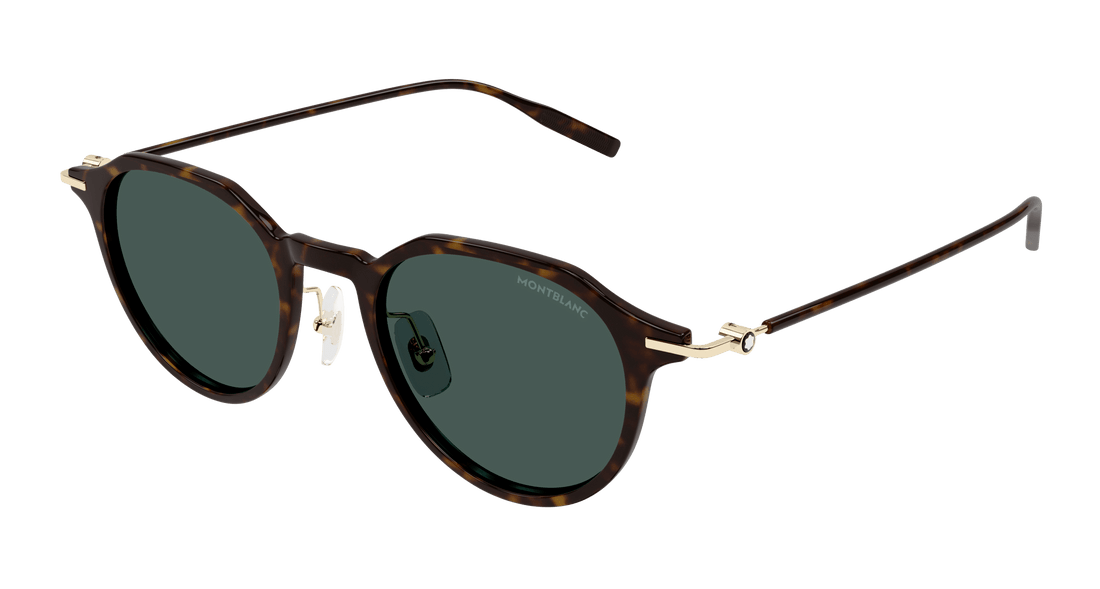 Gafas de sol montblanc mb0355s 002 havana round/oval/panthos masculino talla 49mm - Vista principal