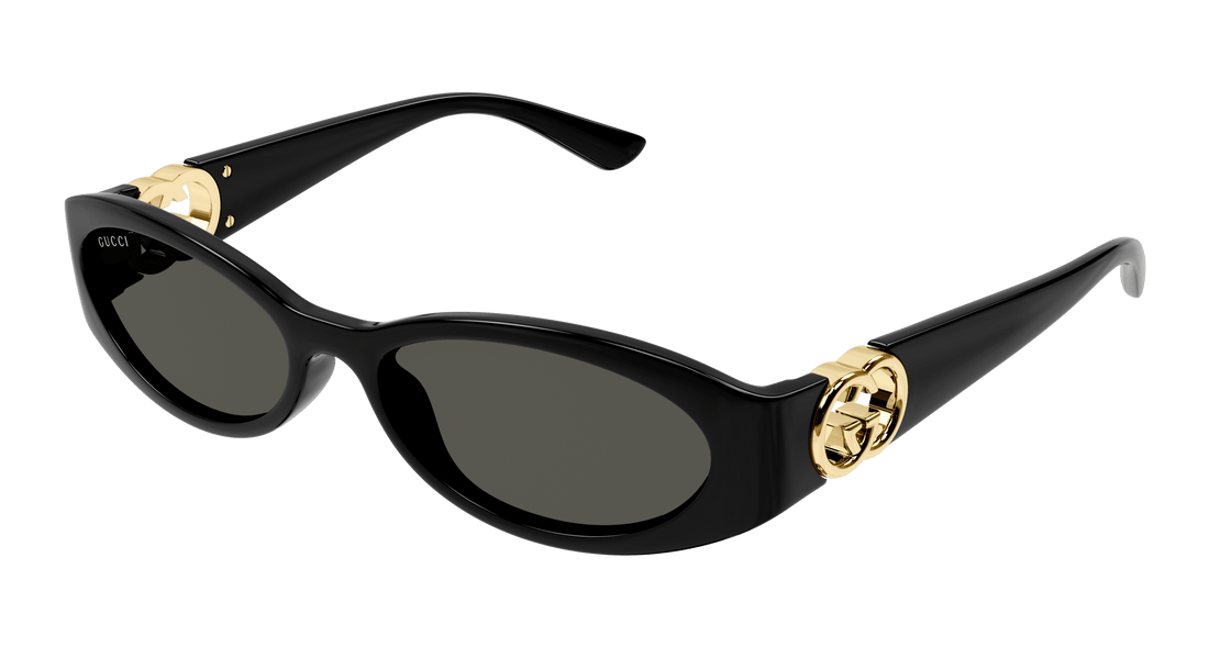 Lunettes de soleil gucci gg1660s 001 negro round/oval/panthos femenino taille 54mm - Vue principale