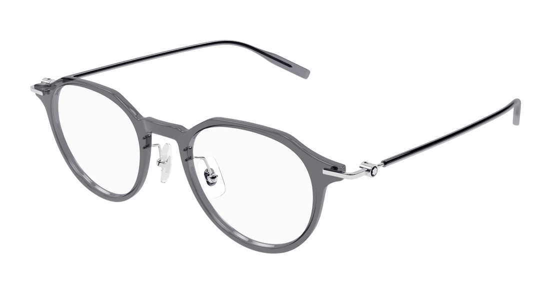 Brillen montblanc mb0355o 003 gris round/oval/panthos masculino größe 49mm - Hauptansicht