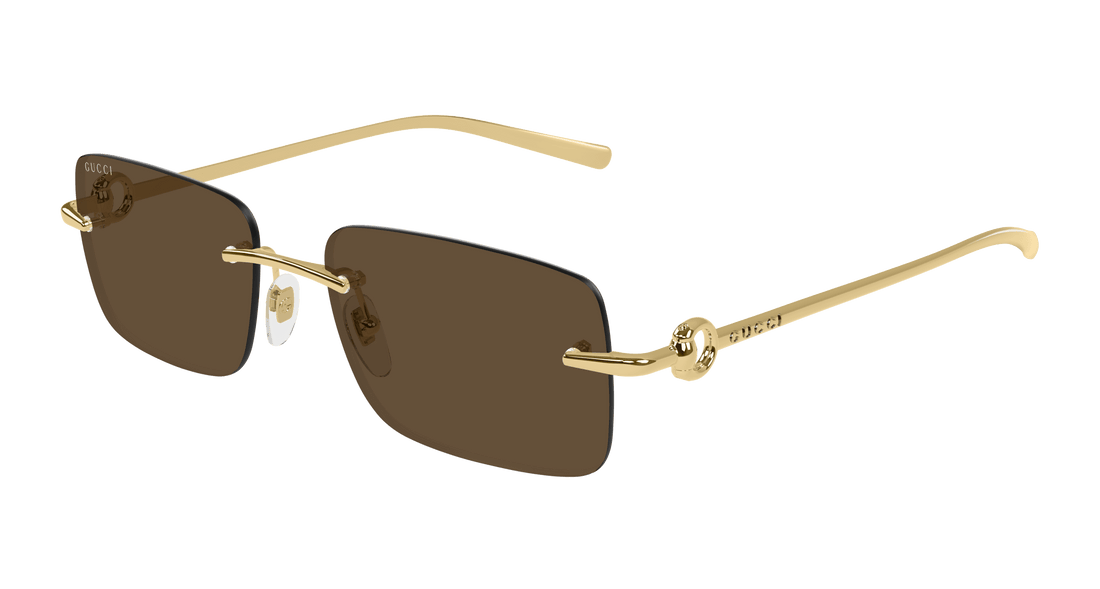 Occhiali da sole gucci gg1703s 004 dorado rectangular / squared masculino taglia 55mm - Vista principale