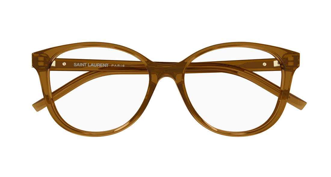 Brillen saint laurent sl m112 006 marron round/oval/panthos femenino größe 54mm - Detailansicht