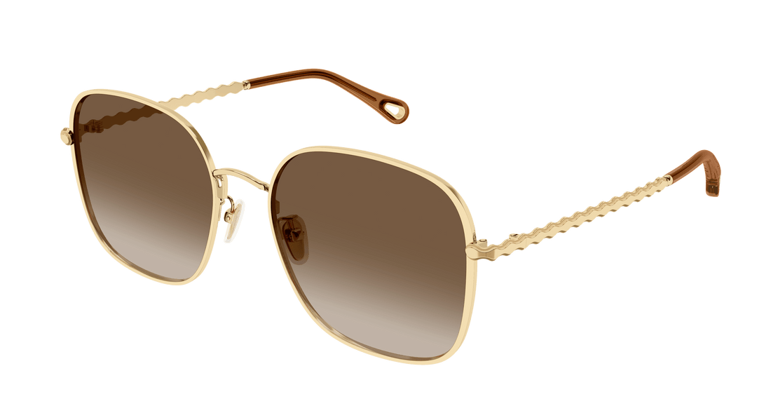 Gafas de sol chloé ch0255sk 003 dorado rectangular / squared femenino talla 57mm - Vista principal