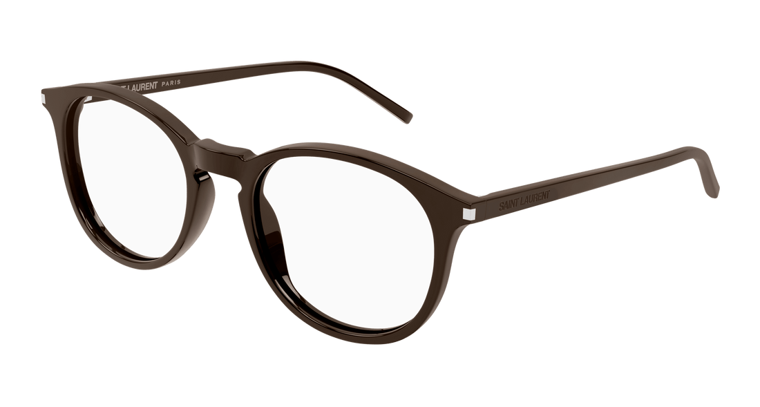 Lunettes de vue saint laurent sl 106 021 marron round/oval/panthos unisex taille 50mm - Vue principale