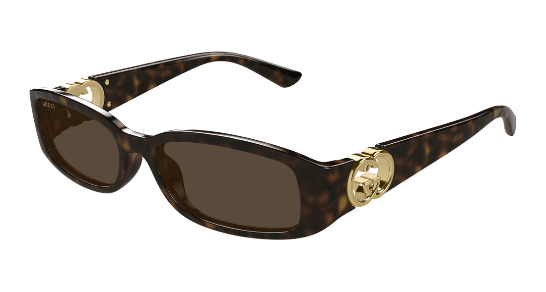 Occhiali da sole gucci gg1661s 002 havana rectangular / squared femenino taglia 54mm - Vista principale