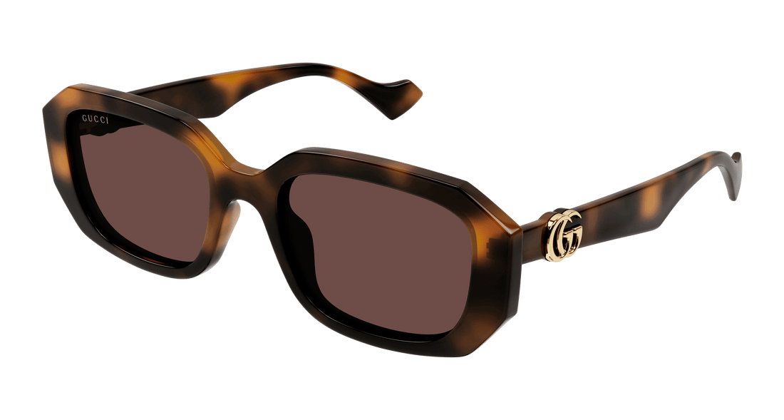 Óculos de sol gucci gg1535s 002 havana geometric femenino tamanho 54mm - Vista principal