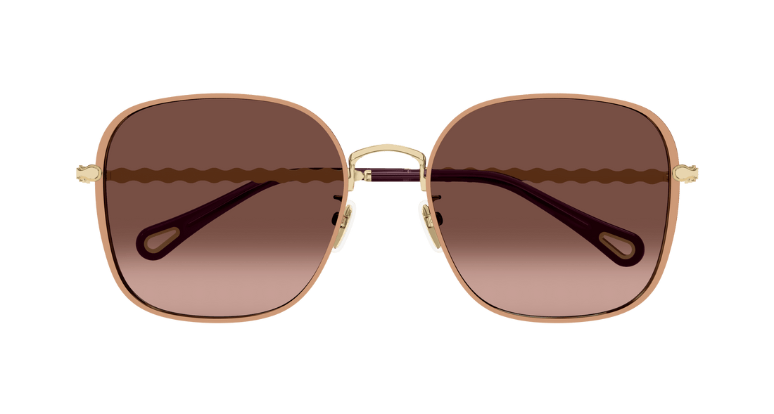 Gafas de sol chloé ch0255sk 004 dorado rectangular / squared femenino talla 57mm - Vista de detalle