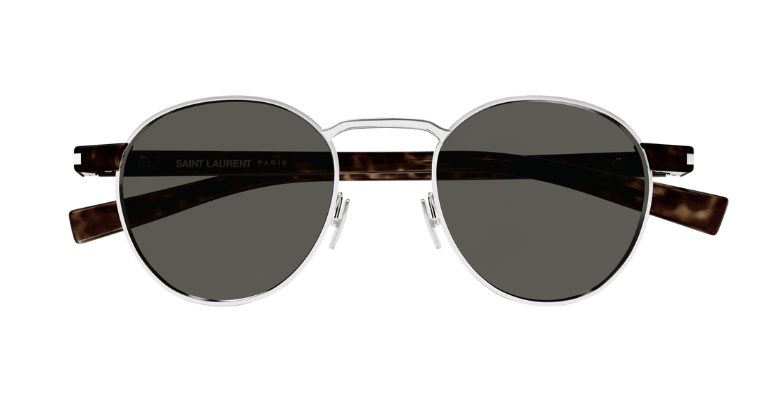 Okulary przeciwsłoneczne saint laurent sl 707 001 plateado round/oval/panthos masculino rozmiar 49mm - Widok szczegółowy