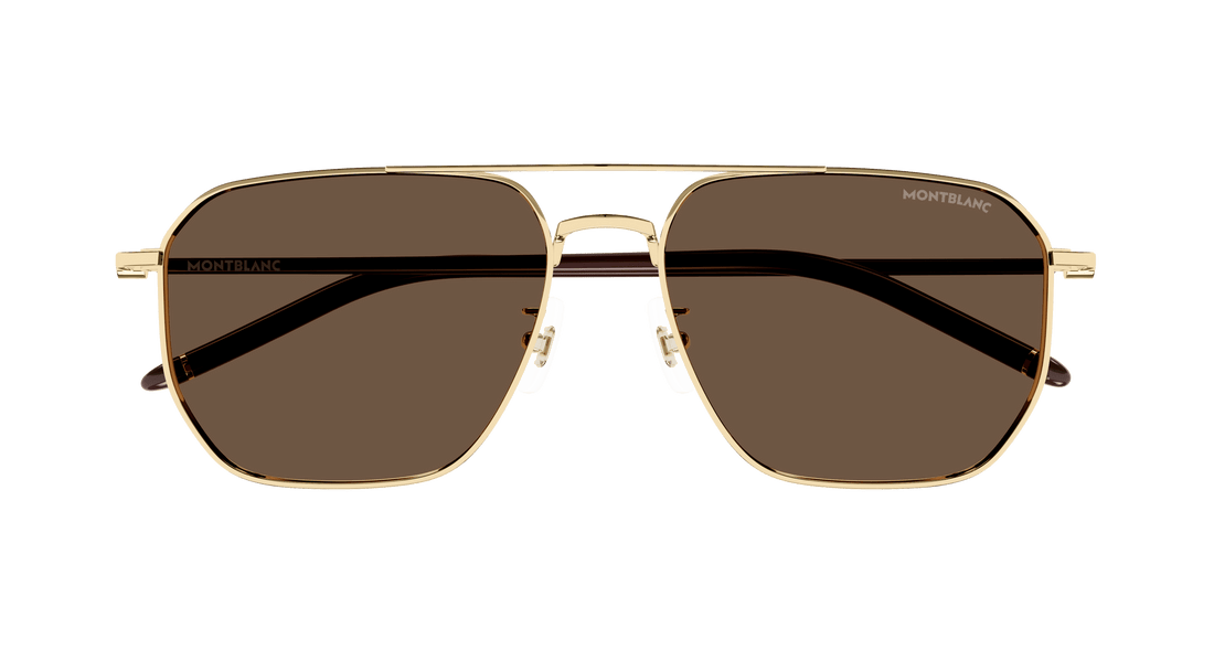 Lunettes de soleil montblanc mb0367sa 003 dorado pilot/navigator masculino taille 60mm - Vue détaillée
