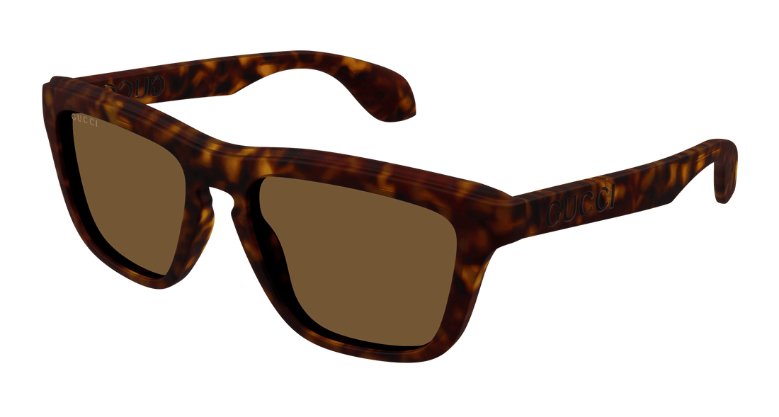 Óculos de sol gucci gg1571s 002 havana rectangular masculino tamanho 55mm - Vista principal