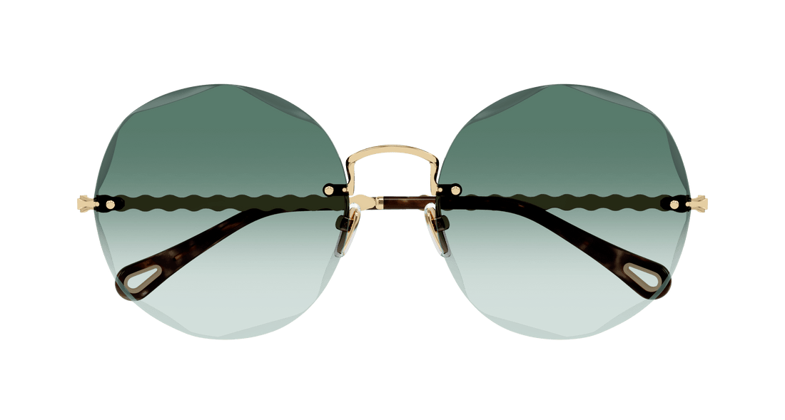 Gafas de sol chloé ch0254s 003 dorado round/oval/panthos femenino talla 57mm - Vista de detalle