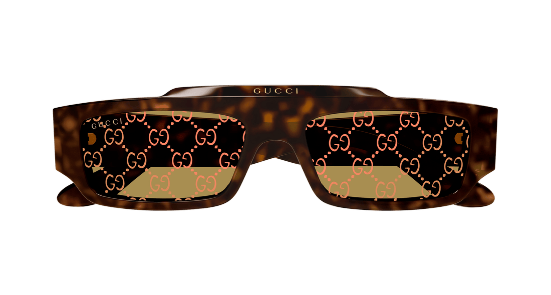 Sonnenbrillen gucci gg1592s 002 havana rectangular masculino größe 55mm - Detailansicht