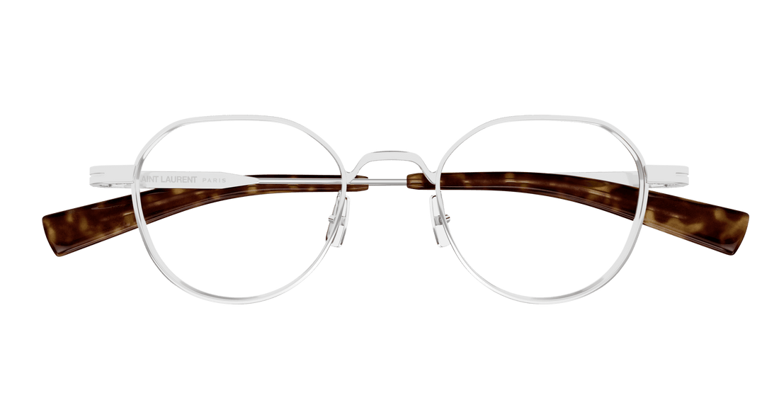 Brillen saint laurent sl 730 002 plateado round/oval/panthos masculino größe 47mm - Detailansicht