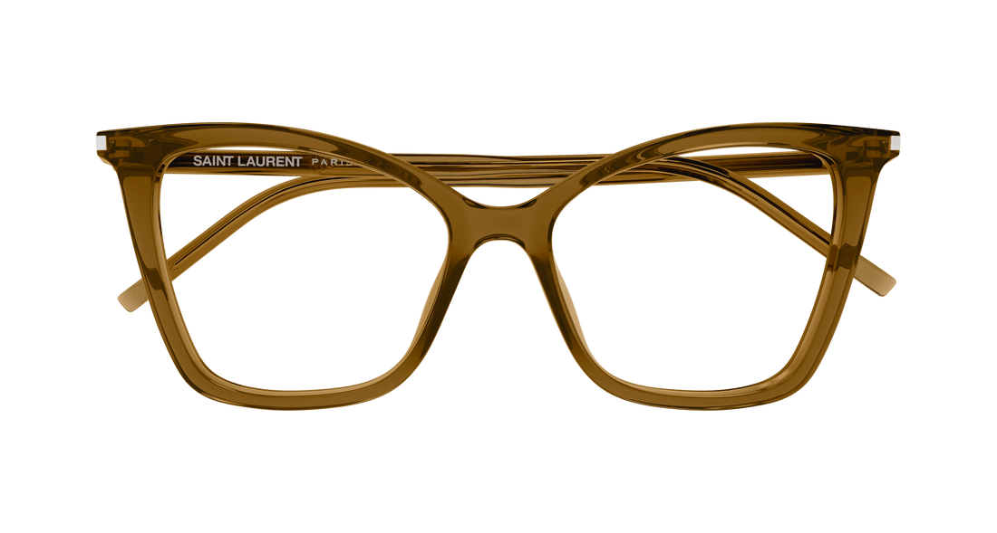 Brillen saint laurent sl 386 009 marron cat eye femenino größe 53mm - Detailansicht