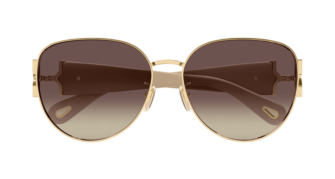 Sonnenbrillen chloé ch0261sk 003 dorado round/oval/panthos femenino größe 61mm - Detailansicht