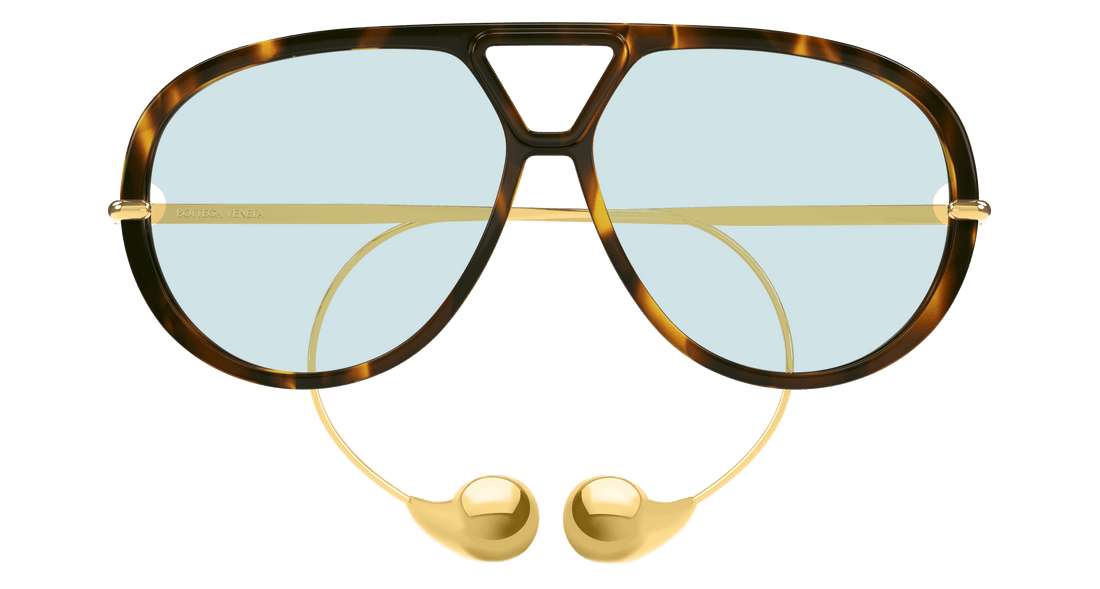 Occhiali da sole bottega veneta bv1273s 007 havana pilot femenino taglia 63mm - Vista dettagliata