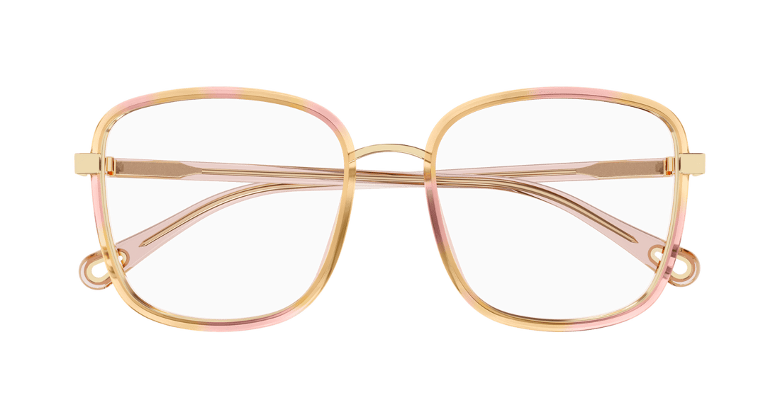 Prescription glasses chloé ch0034o 016 havana rectangular / squared femenino size 53mm - Detailed view