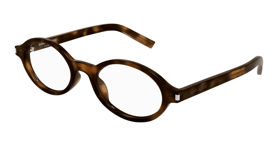 Dioptrijske naočale saint laurent sl 751 jeanne opt 003 havana round/oval/panthos femenino veličina 50mm - Glavni prikaz