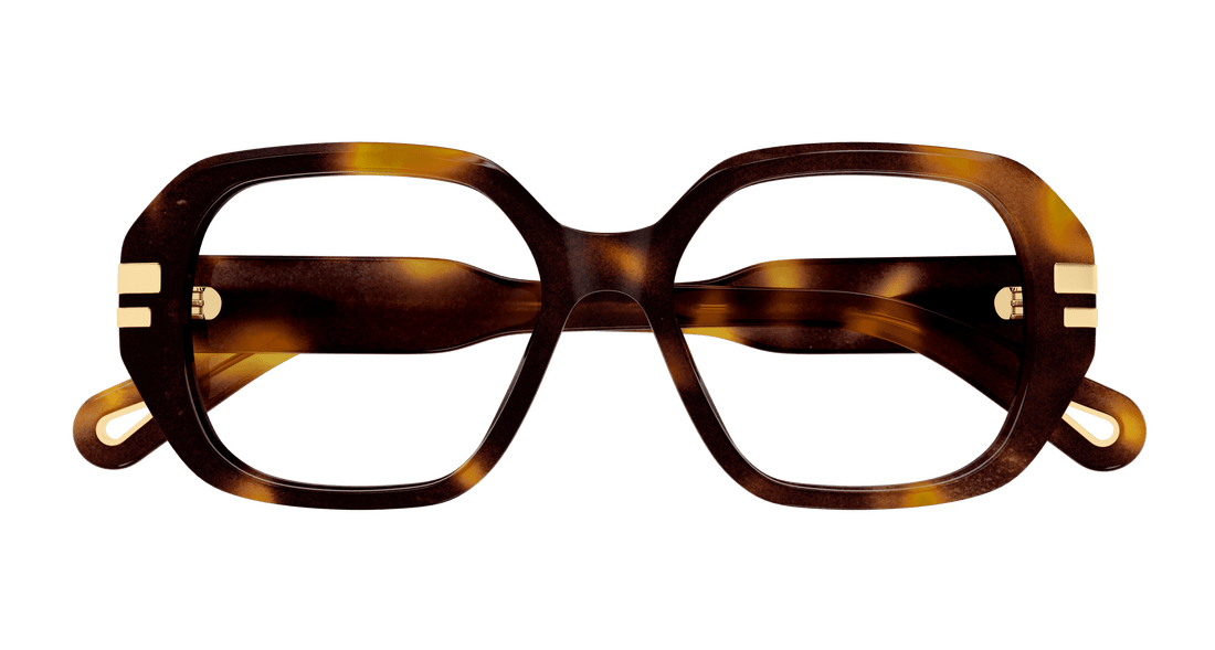 Prescription glasses chloé ch0266o 002 havana rectangular / squared femenino size 53mm - Detailed view