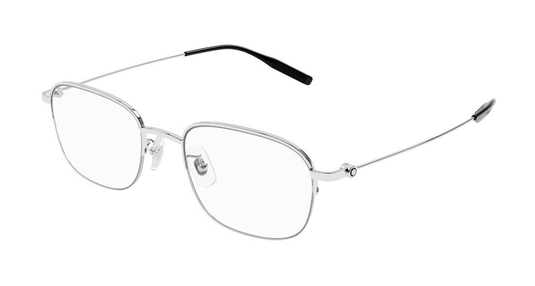 Occhiali da vista montblanc mb0372oa 001 plateado round/oval/panthos masculino taglia 51mm - Vista principale