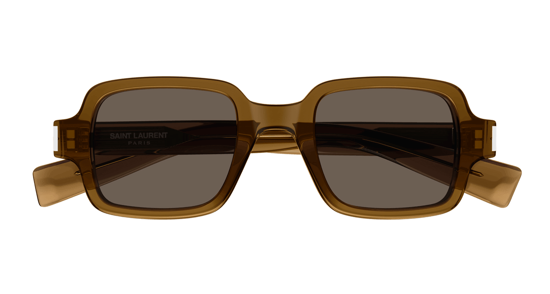 Okulary przeciwsłoneczne saint laurent sl 720 005 marron rectangular / squared unisex rozmiar 48mm - Widok szczegółowy