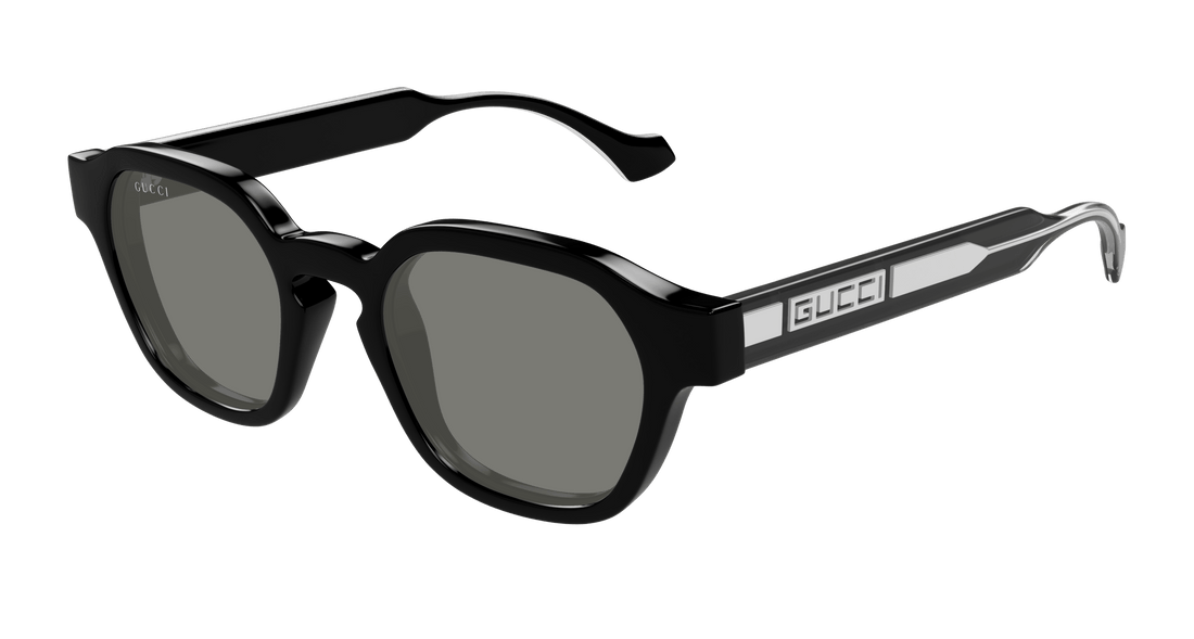 Óculos de sol gucci gg1730s 001 negro round/oval/panthos masculino tamanho 50mm - Vista principal