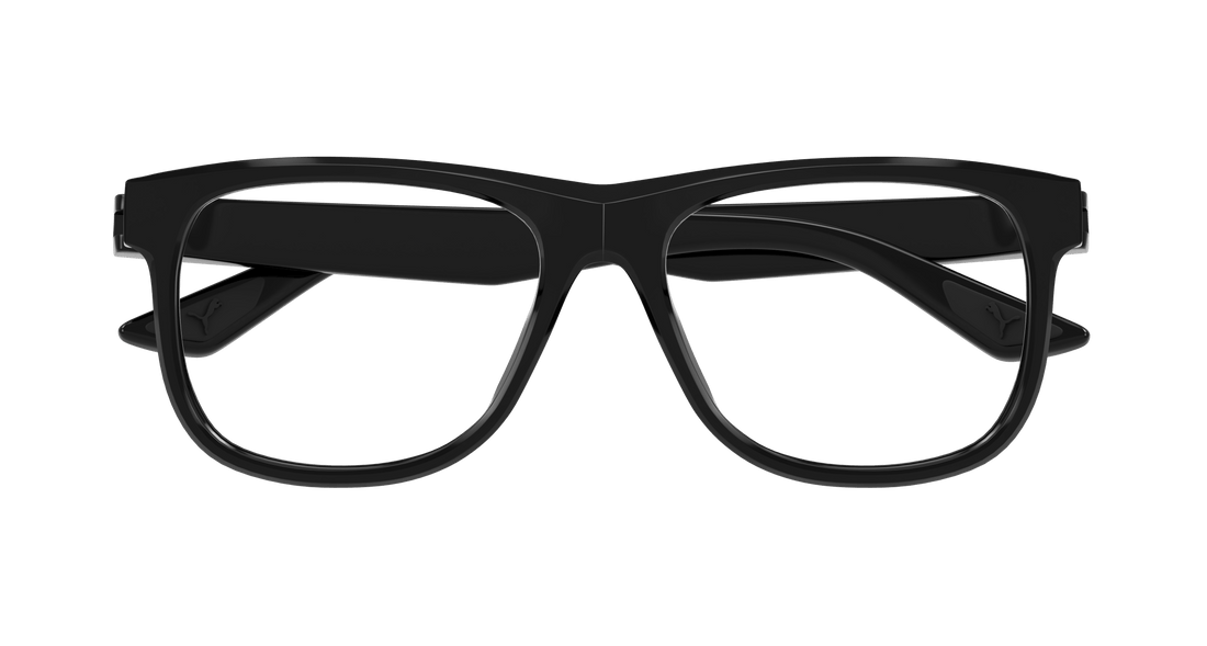 Occhiali da vista puma pu0443o 001 negro rectangular / squared masculino taglia 56mm - Vista dettagliata