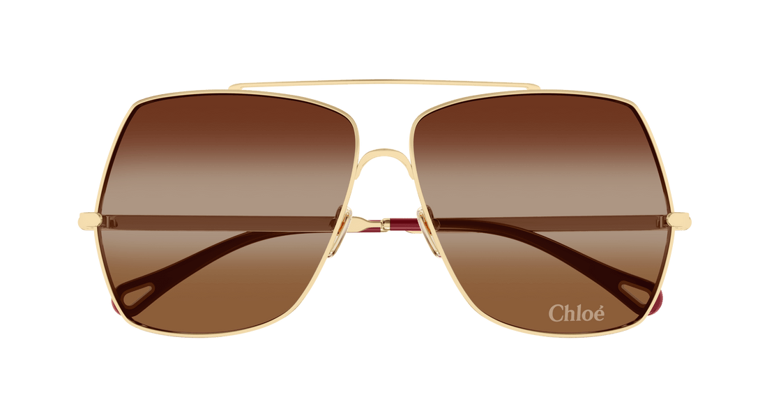Sunglasses chloé ch0278s 001 dorado rectangular / squared femenino size 62mm - Detailed view