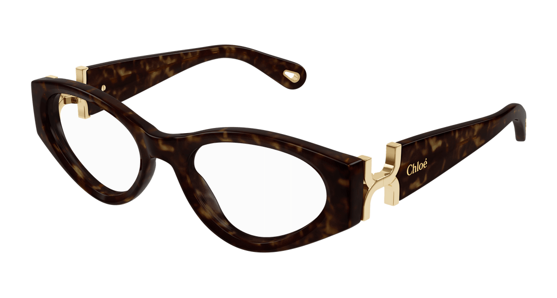Prescription glasses chloé ch0273o 002 havana cat eye femenino size 53mm - Main view