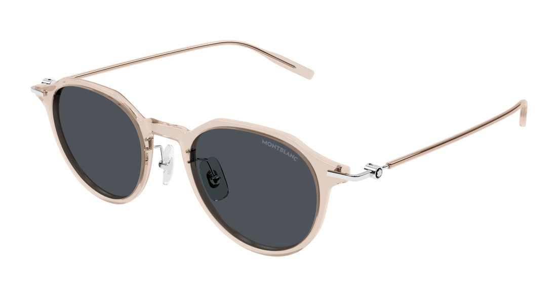 Gafas de sol montblanc mb0355s 004 beige round/oval/panthos masculino talla 49mm - Vista principal