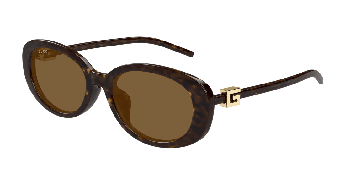 Occhiali da sole gucci gg1684sa 004 havana round/oval/panthos femenino taglia 55mm - Vista principale
