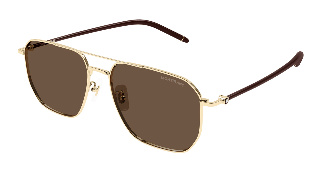 Gafas de sol montblanc mb0367sa 003 dorado pilot/navigator masculino talla 60mm - Vista principal