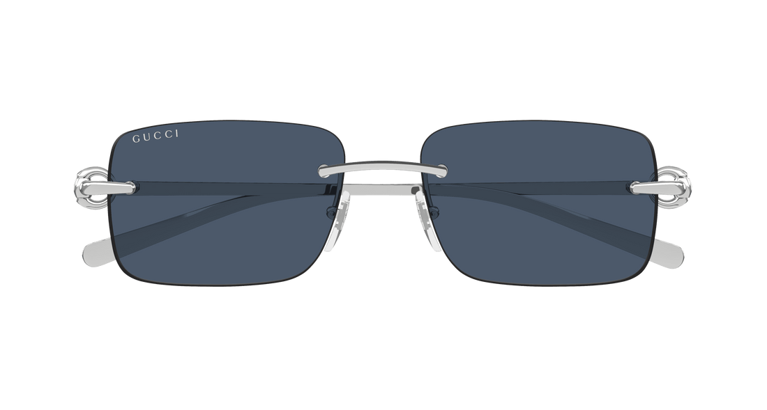 Óculos de sol gucci gg1703s 003 plateado rectangular / squared masculino tamanho 55mm - Vista de detalhe