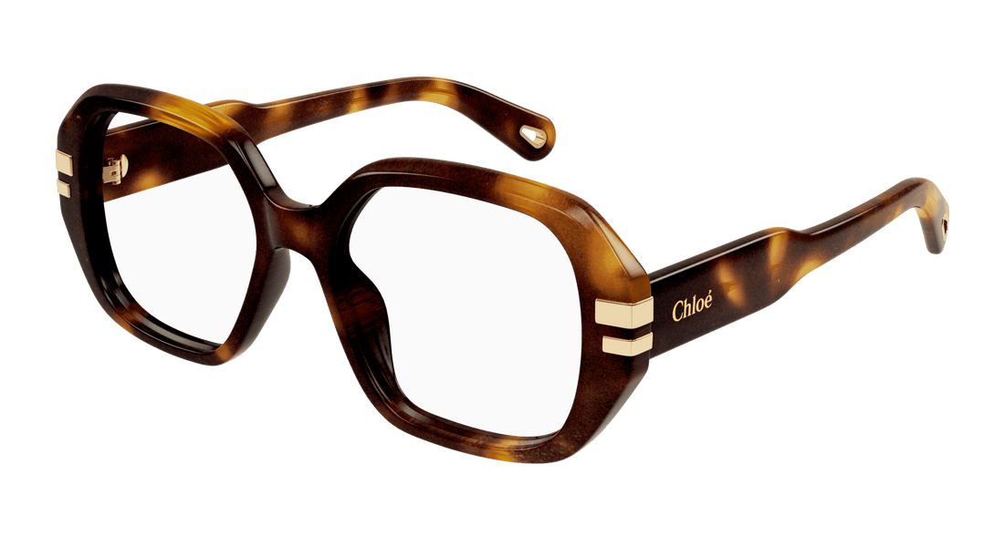 Prescription glasses chloé ch0266o 002 havana rectangular / squared femenino size 53mm - Main view