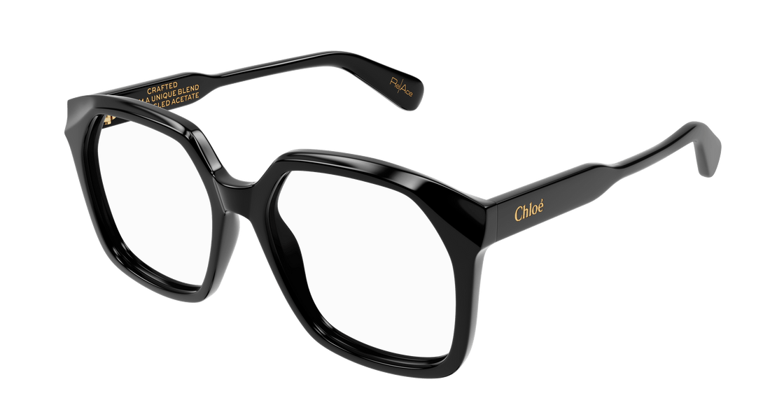 Prescription glasses chloé ch0263o 001 negro rectangular / squared femenino size 55mm - Main view