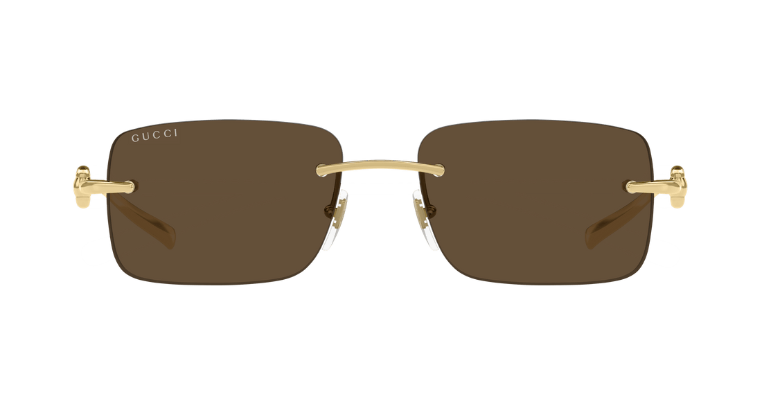 Óculos de sol gucci gg1703s 004 dorado rectangular / squared masculino tamanho 55mm - Vista de detalhe